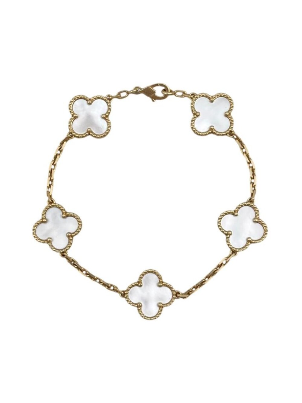 Van Cleef & Arpels Bracelet Vintage Alhambra Motif Yellow Gold
